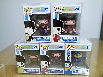 Funko Pop Rock - The Beatles Yellow Submarine - 2012 Five Funko Pop Vinyl Set • $1250