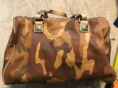  RARE Michael Kors Tan Camouflage Duffle Satchel * Rare Find * • $85