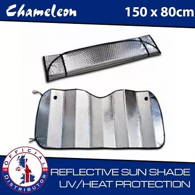 Large Windscreen Sun Shade Universal Car Van Double Sided Aluminium UV Protect • £7.65