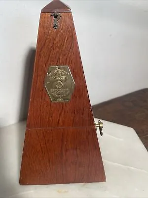 Vintage SETH THOMAS Wooden METRONOME DE MAELZEL Cherry Nice Condition • $75