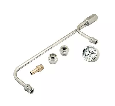 Mr. Gasket 1559 Fuel Line Kit With Gauge & Fittings - Chrome • $77.85