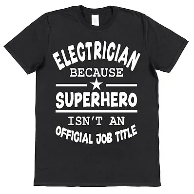 £10.99 • Buy Superhero Electrician T-Shirt For Electrician Gift For Electrician Sparky Tee