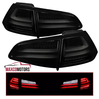 Black/Smoke Tail Lights Fits 2015-2017 Volkswagen Golf GTI LED DRL Bar Lamps L+R • $250.49