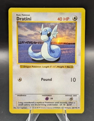 $0.99 • Buy Shadowless Dratini 26/102 Base Set Pokemon Card NM