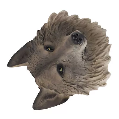 (Wolf)3D Animal Head Statue Animal Head Wall Figurine Wear Resistant Durable • $40.83