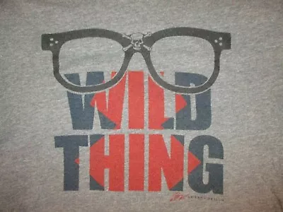 WILD THING FOUL PLAY T SHIRT Skull Crossbones Glasses Major League Vaughn MEDIUM • $19.99