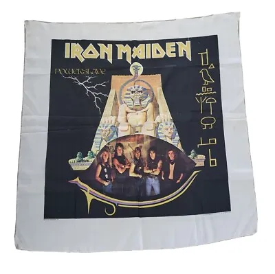 Vintage 80s Original Iron Maiden Powerslave Cloth Tapestry Banner Poster Sign • $99.99