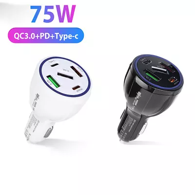 Fast Car Charger USB Port TYPE C Universal Socket Adapter For Iphone Samsung • £5.99