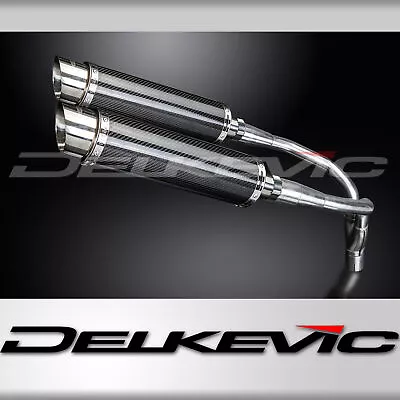 Honda CB900F 919 2001-2009 Slip On 14  Round Carbon Exhaust Muffler Kit • $625.99