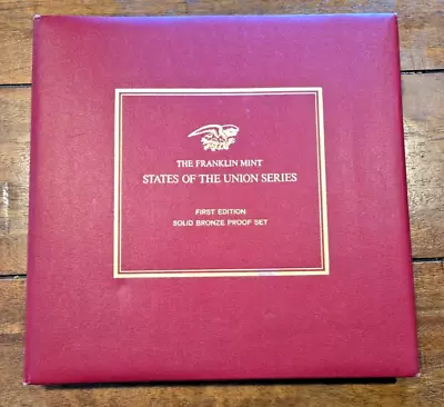 FRANKLIN MINT STATES OF THE UNION SERIES 1st EDITION SOLID BRONZE PROOFSET T6192 • $40