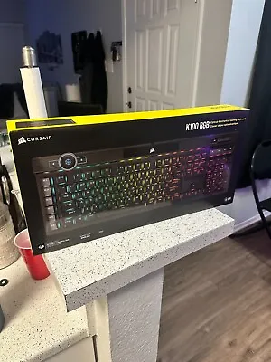 Corsair K100 RGB Full-Size OPX Optical-Mechanical Wired Gaming Keyboard • $130