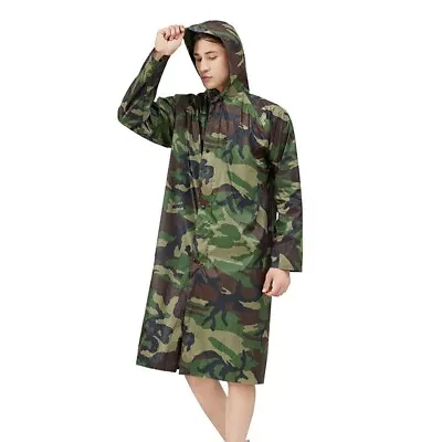 New Lightweight Unisex Camping Camouflage Kagool Cagoule Rain Coat Jacket Mens • £14.59