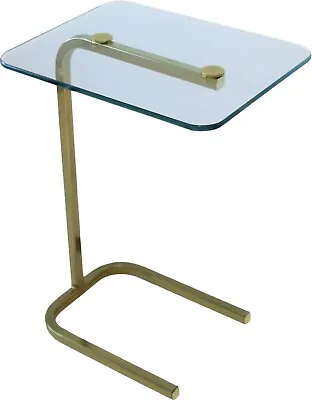 Modern Brass & Glass Side Table  Attributed To Leon Rosen For Pace Collection • $675