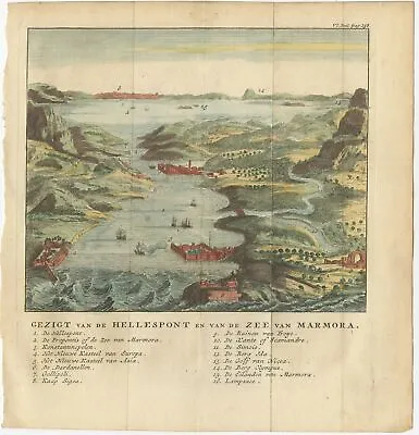 Gezigt Van De Hellespont (..) - Tirion (1734) • $166.18
