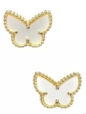 Van Cleef & Arpels K18Yg Sweet Alhambra Papillon Earrings Shell Butterfly MOP • $2788