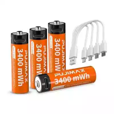 Batteries AA AAA High Capasity Li-ion Long Lasting LR03 LR6 With USB Charger C • £12.99