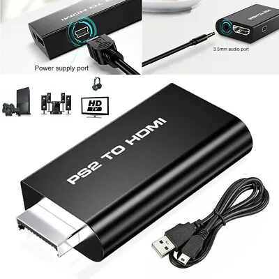 $6.97 • Buy PS2 To HDMI Converter HD Video Audio HDTV Adapter For Sony PlayStation 2 .j