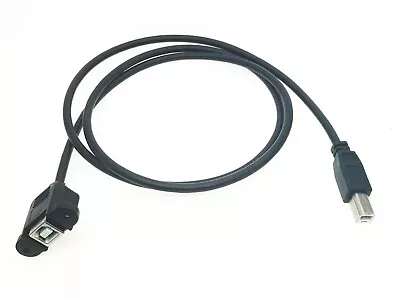 $5.49 • Buy 1x USB 2.0 Type B Male To USB B Female Socket Printer Panel Mount Cable 100cm