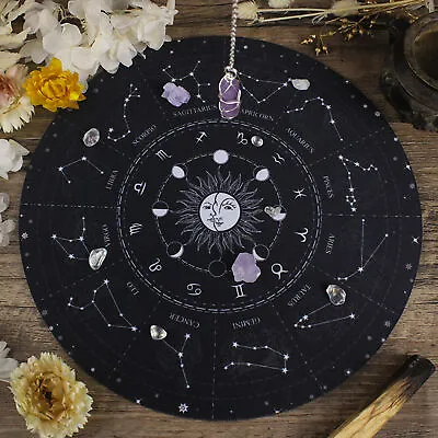 8.7in Tablecloth Pendulum Altar Table Cloth Divination Card Pad Astrology Oracle • £8.18