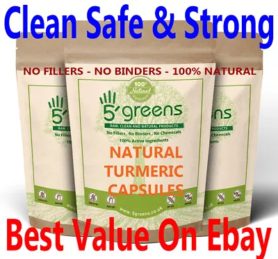£5.99 • Buy TURMERIC CURCUMIN CAPSULES & BIOPERINE - 13250mg Vegan Capsules Strong Natural