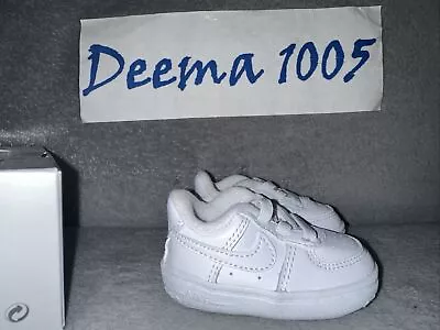 Toddler Nike Force 1 Crib Soft Bottom Shoes CK2201 100 - Triple White - Size 1C • $11.50