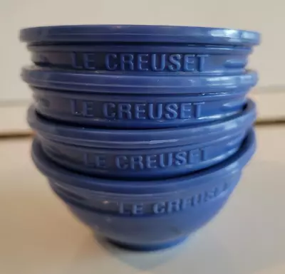 4 Le Crueset Blue Silicone Measuring Cups 2 Ozs One Fourth Cup • $14