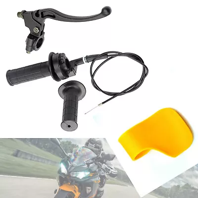 22mm Throttle Handle+ Brake Lever+ Cable+Cruise Control-Pit Dirt Mini Motor Bike • $19.96