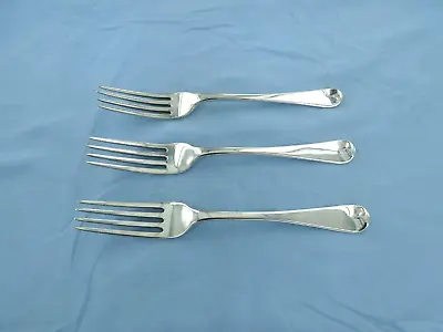 An Antiqueset Of Three Sterling Silver Old English Dessert Forks London 1822. • £115