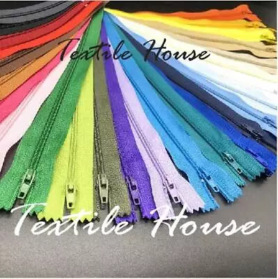 Nylon Zip Closed End Zips 4 -18  High Quality 22 Colours Available! Zipper ⭐⭐⭐⭐⭐ • £1.50