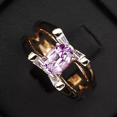 Alluring Vivid Pink Sapphire 1.30Ct 925 Sterling Silver Handmade Rings Size 5.5 • $14.99