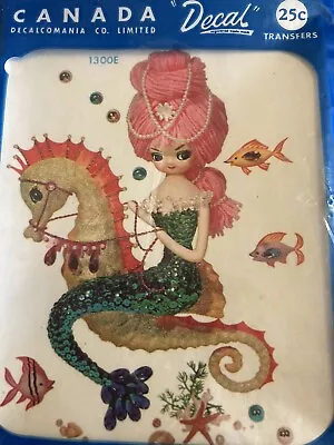  Cute!! Vintage Kitch Mermaid Decal. Pool Beach Decor • $30