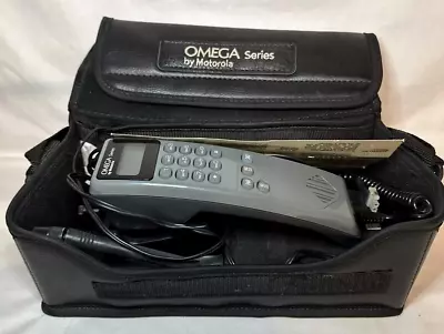 Bag Phone Vintage Motorola Omega Series LOCKED W/Lapel Mic Bag Reference Card • $39.95