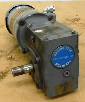 Boston Gear Motor Futf-b 1/2 Hp With Worm Gear Reducer Unknown Size Right • $280
