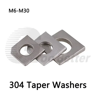 M6-M30 304 Stainless Steel Square Bevel Gasket Missing Corner Metal Gasket • £2.08