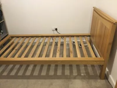 Oak Furniture Land Solid Oak Single Bed Frame VG Condition COLLECTION STRATHAVEN • £150