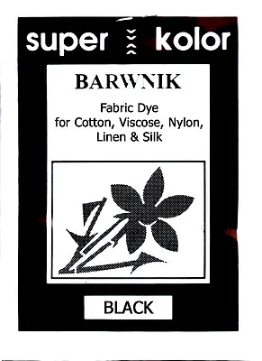 BLACK Fabric Dye For Clothes Cotton Viscose Nylon Linen & Silk Domestic Hand • £3.95