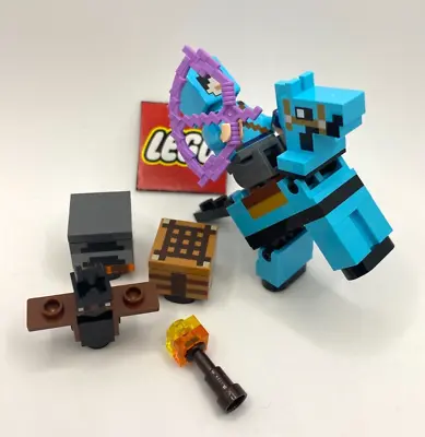 Lego Minecraft Minifigure Lot - Adventurer On Diamond Horse + More! - Brand New! • $22.95