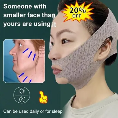$2.10 • Buy V Face Chin Cheek Sleep With Thin Mask Anti Wrinkle Half Lift Belt Band Strap 