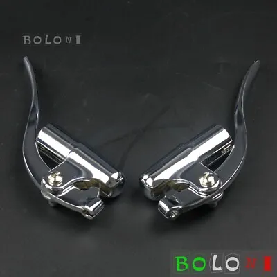 Motorcycle Chrome Clutch Brake Lever Hand Control Lever For 1  Handlebar Harley • $144.99