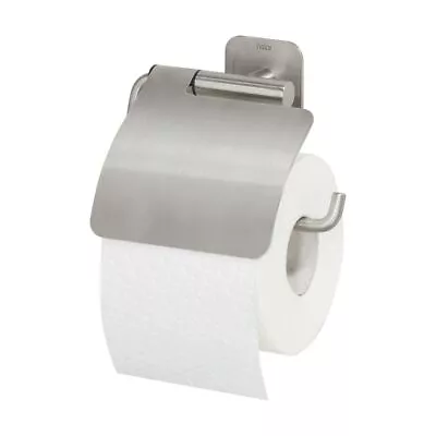£54 • Buy Tiger Colar Toilet Roll Holder With Cover Brushed Stainless Steel