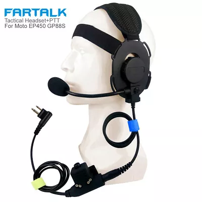 Tactical U94 PTT Headset Mic For Motorola EP450 EP350 CP040 GP300 GP88S CP140 • $20.89