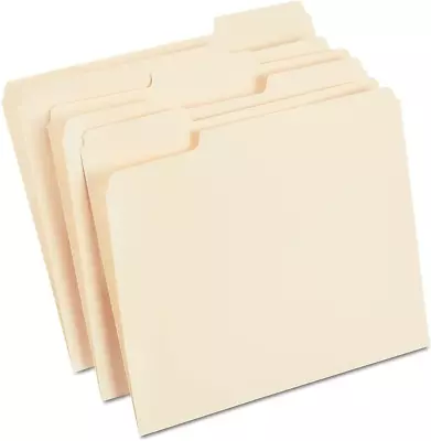 Staples Manila File Folders Letter 3 Tab Assorted Position 100/Box 116657  • $26.99