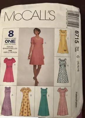8715 UNCUT McCalls Vintage SEWING Pattern Misses 8 In 1 Size C 10 12 14 • $5.75