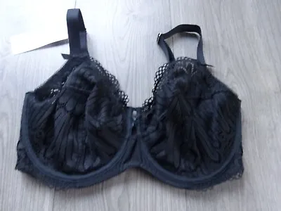 M&s Marks & Spencer Boutique Black Full Cup Bra Uk Size 32e • £7.99