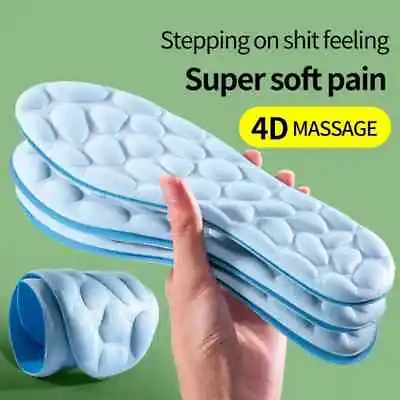 Memory Foam Orthopaedic Massage Insoles For Shoes Women Men Sports 5D • £3.29
