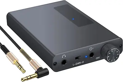 Bluetooth Headphone Amplifier With Volume Control Gain Switch Portable 3.5Mm Hea • £30.47
