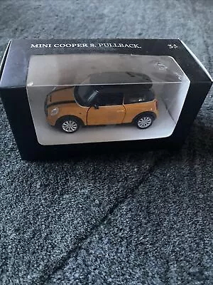 MINI Cooper S Pull Back Toy Car Yellow/Orange • $11
