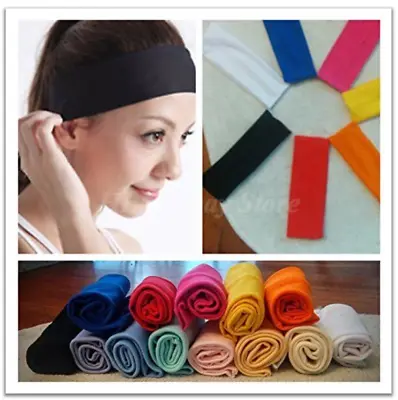 $0.99 • Buy Soft Stretch Headbands Yoga Softball Sports Hair Band Wrap Sweatband Head