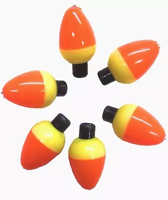 Pear Bobber 7/8   Diameter TWO Packs (6 Per Pk) Orange/Yellow #P78P-50F • $10.99