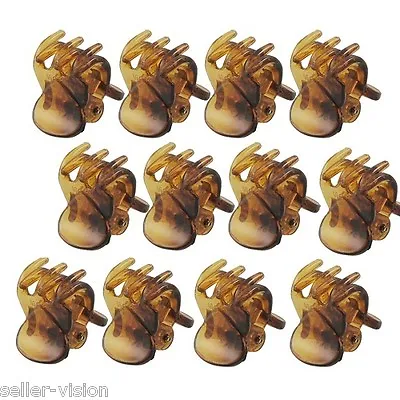 £2.99 • Buy 12 X Mini Plastic Hair Claw Clamps Bulldog Clips Grips Style Fashion Accessory